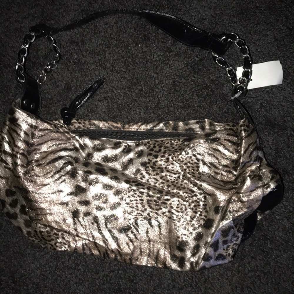 Animal print hobo bag